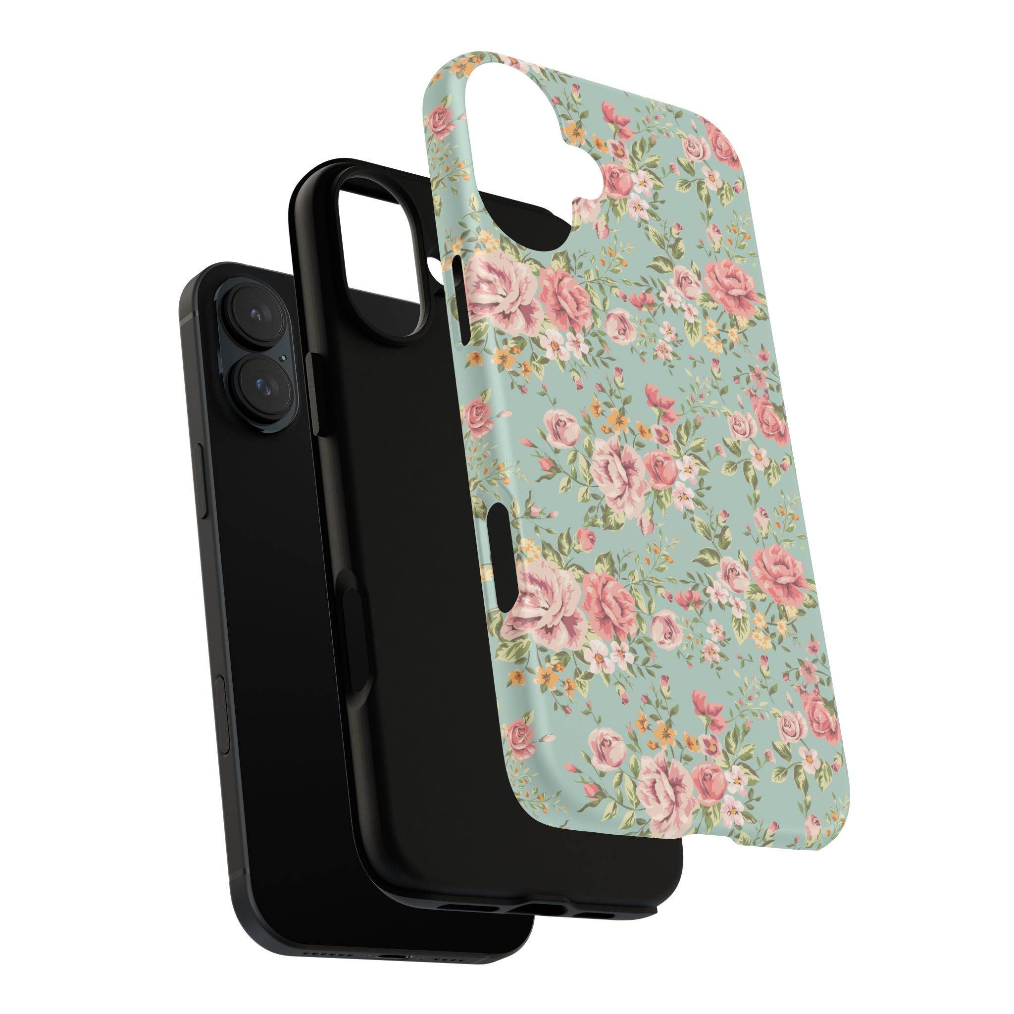 Vintage Pink Rose Floral Phone Case | Tough Case
