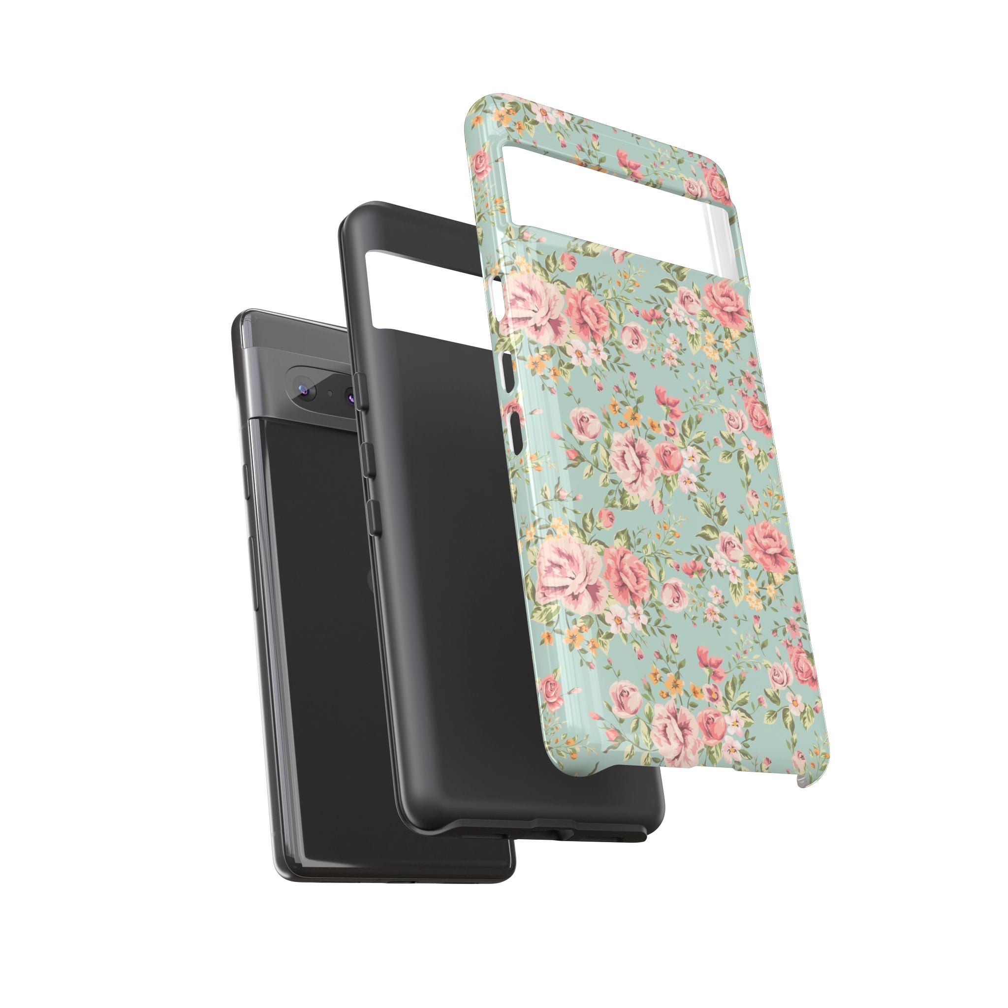 Vintage Pink Rose Floral Phone Case | Tough Case