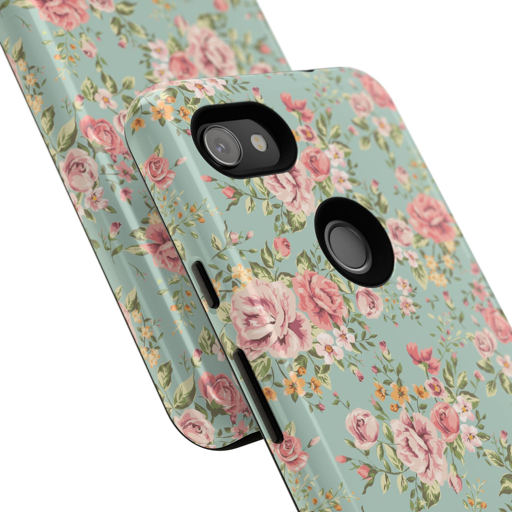 Vintage Pink Rose Floral Phone Case | Tough Case