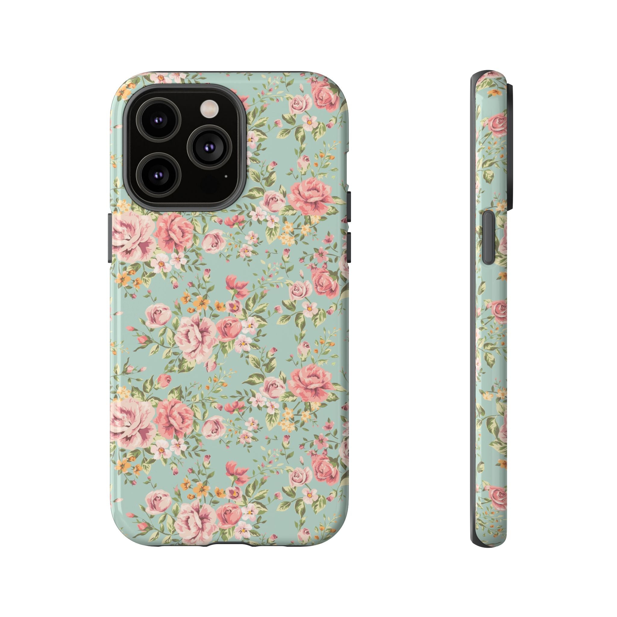 Vintage Pink Rose Floral Phone Case | Tough Case