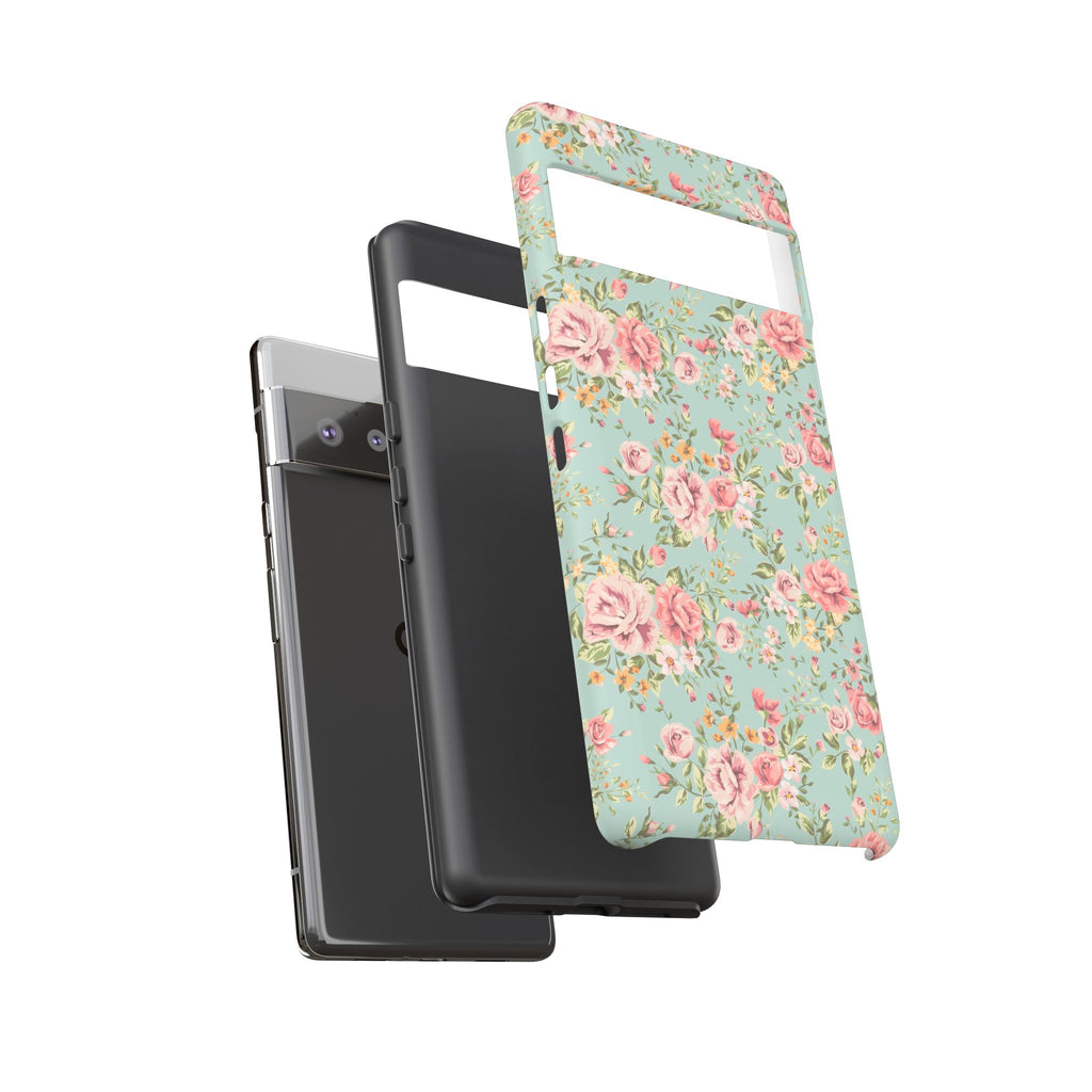 Vintage Pink Rose Floral Phone Case | Tough Case