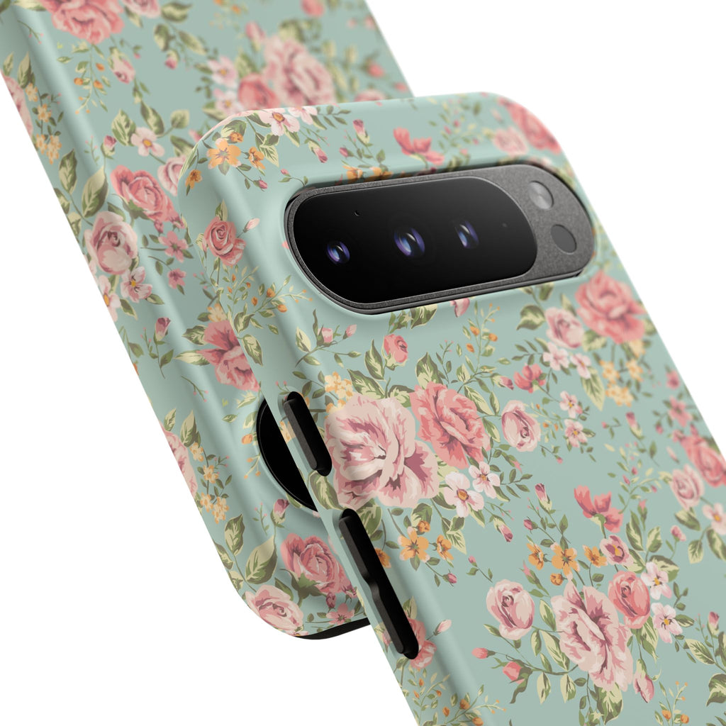 Vintage Pink Rose Floral Phone Case | Tough Case