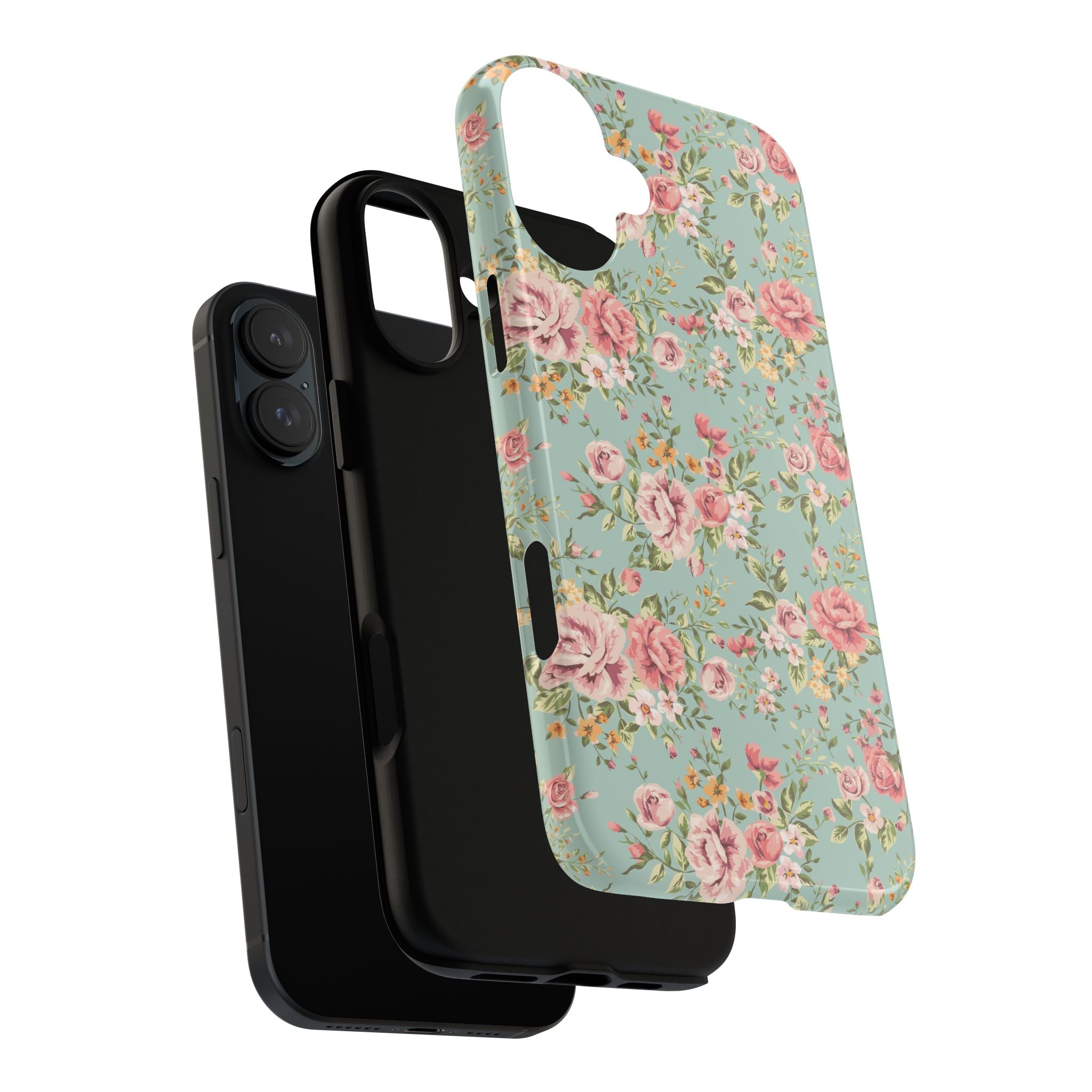 Vintage Pink Rose Floral Phone Case | Tough Case