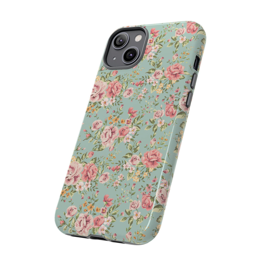 Vintage Pink Rose Floral Phone Case | Tough Case