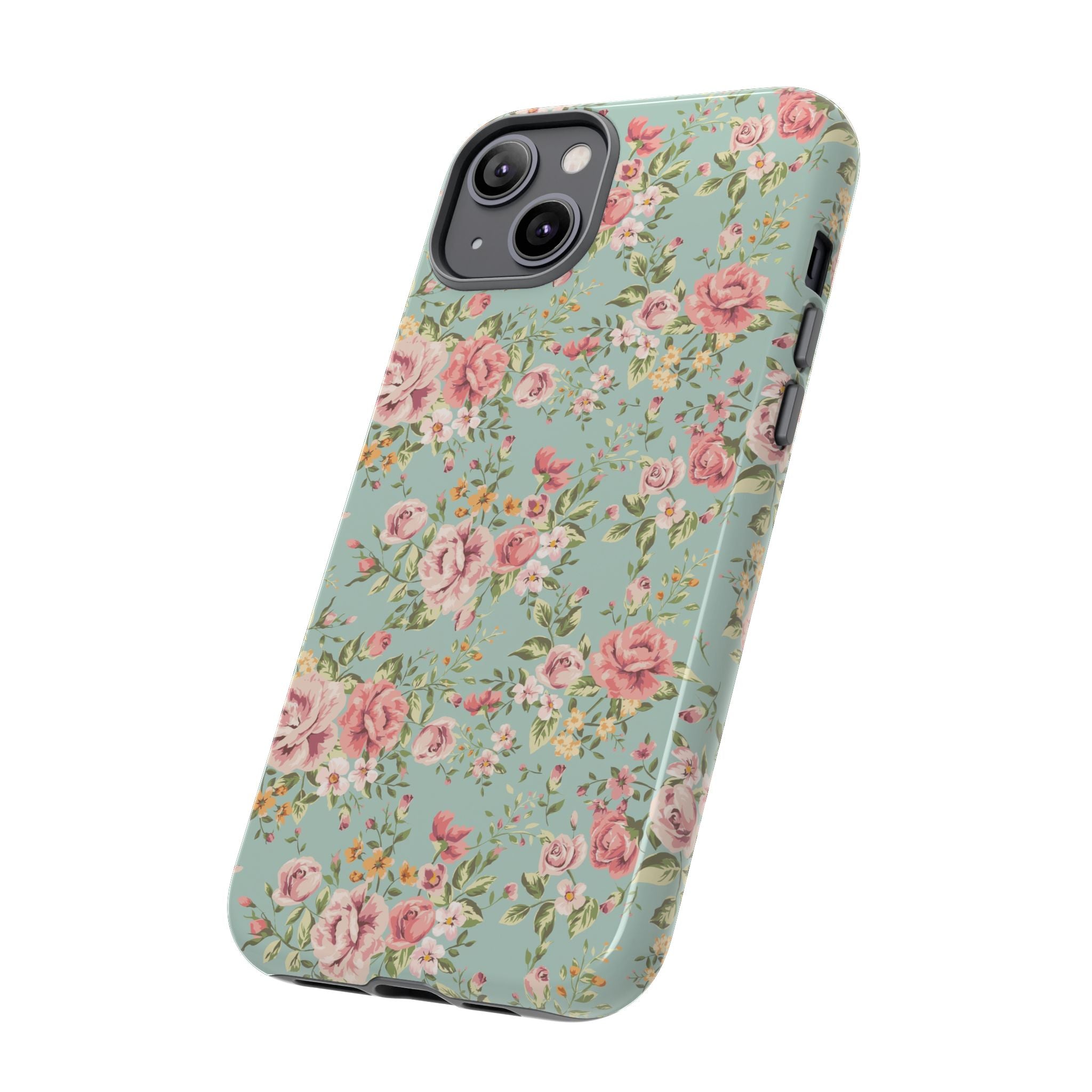 Vintage Pink Rose Floral Phone Case | Tough Case