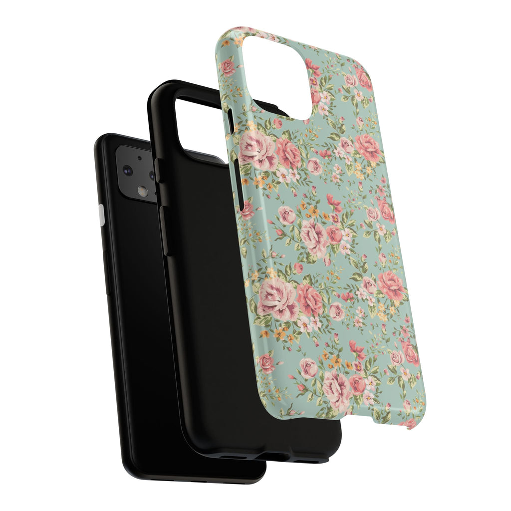 Vintage Pink Rose Floral Phone Case | Tough Case
