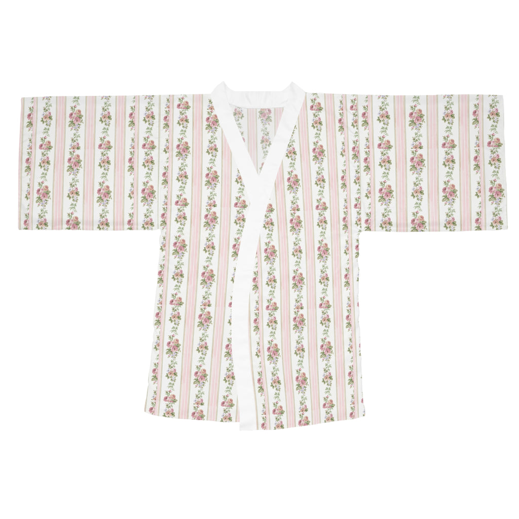 Vintage Rose Damask Kimono Robe