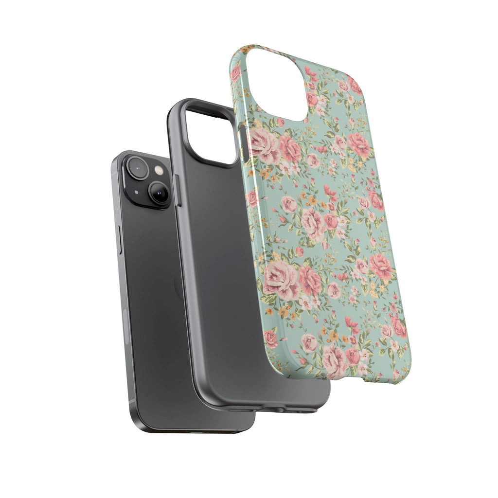 Vintage Pink Rose Floral Phone Case | Tough Case