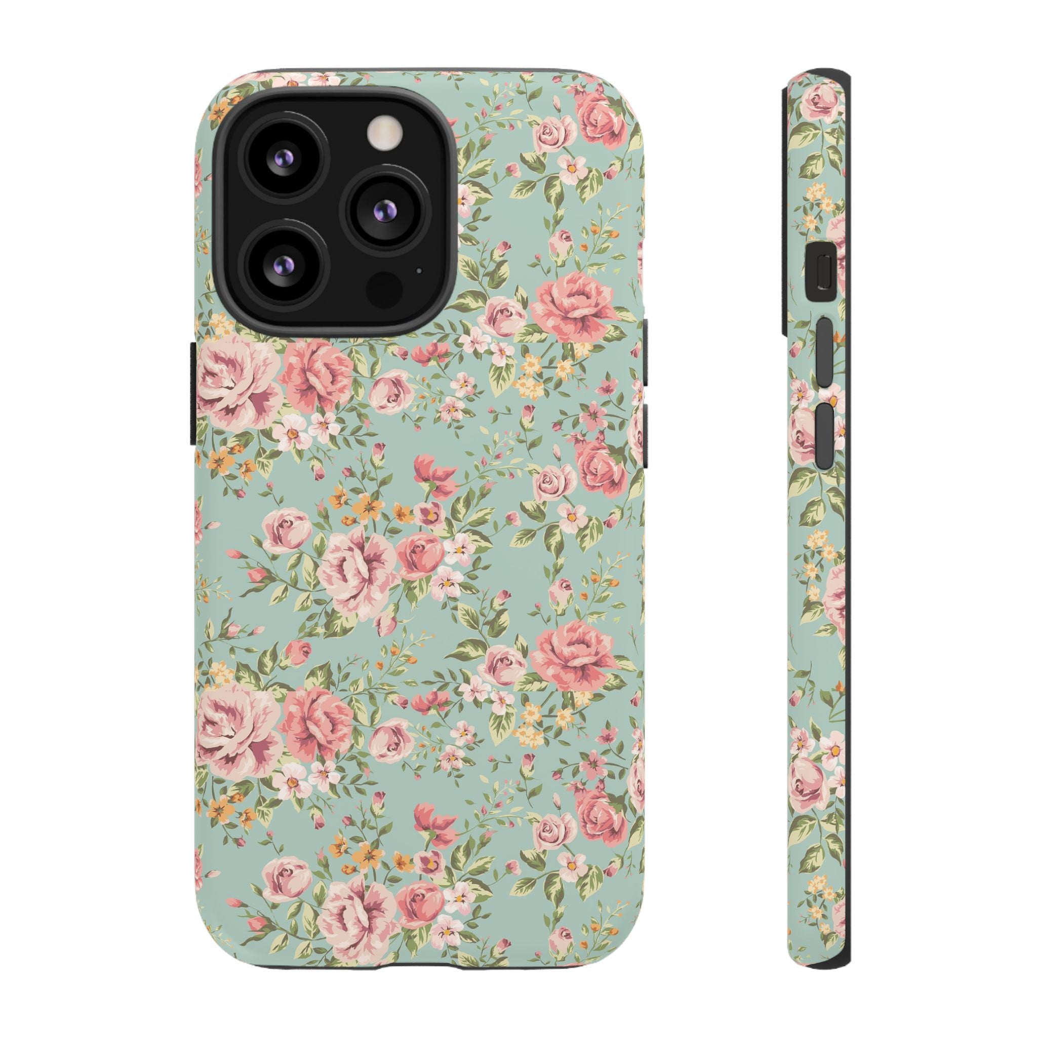 Vintage Pink Rose Floral Phone Case | Tough Case