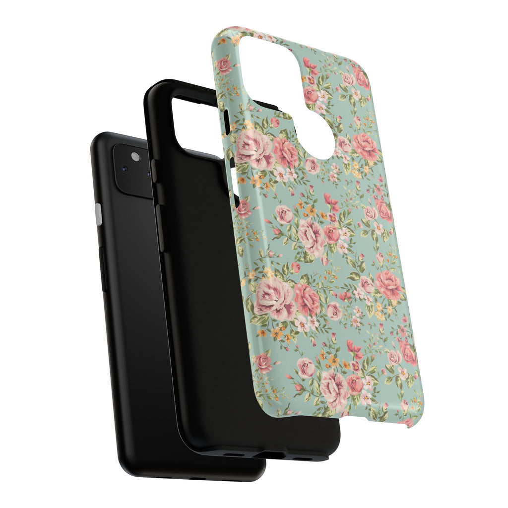 Vintage Pink Rose Floral Phone Case | Tough Case