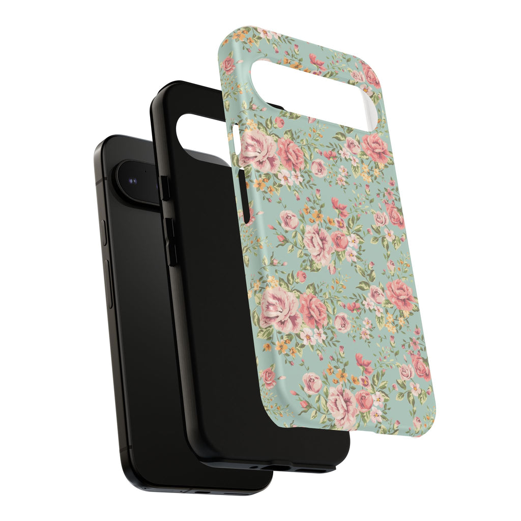Vintage Pink Rose Floral Phone Case | Tough Case