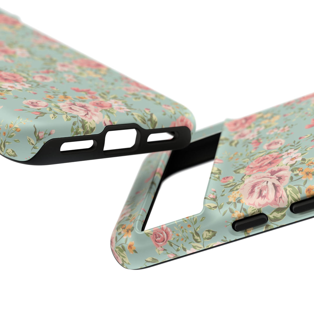 Vintage Pink Rose Floral Phone Case | Tough Case