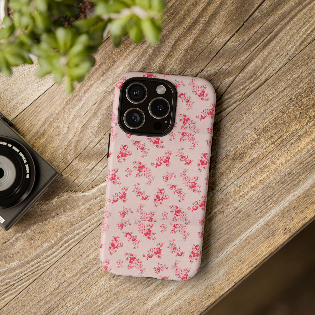 Vintage Floral Pattern Phone Case | Shabby Chic Rose Damask