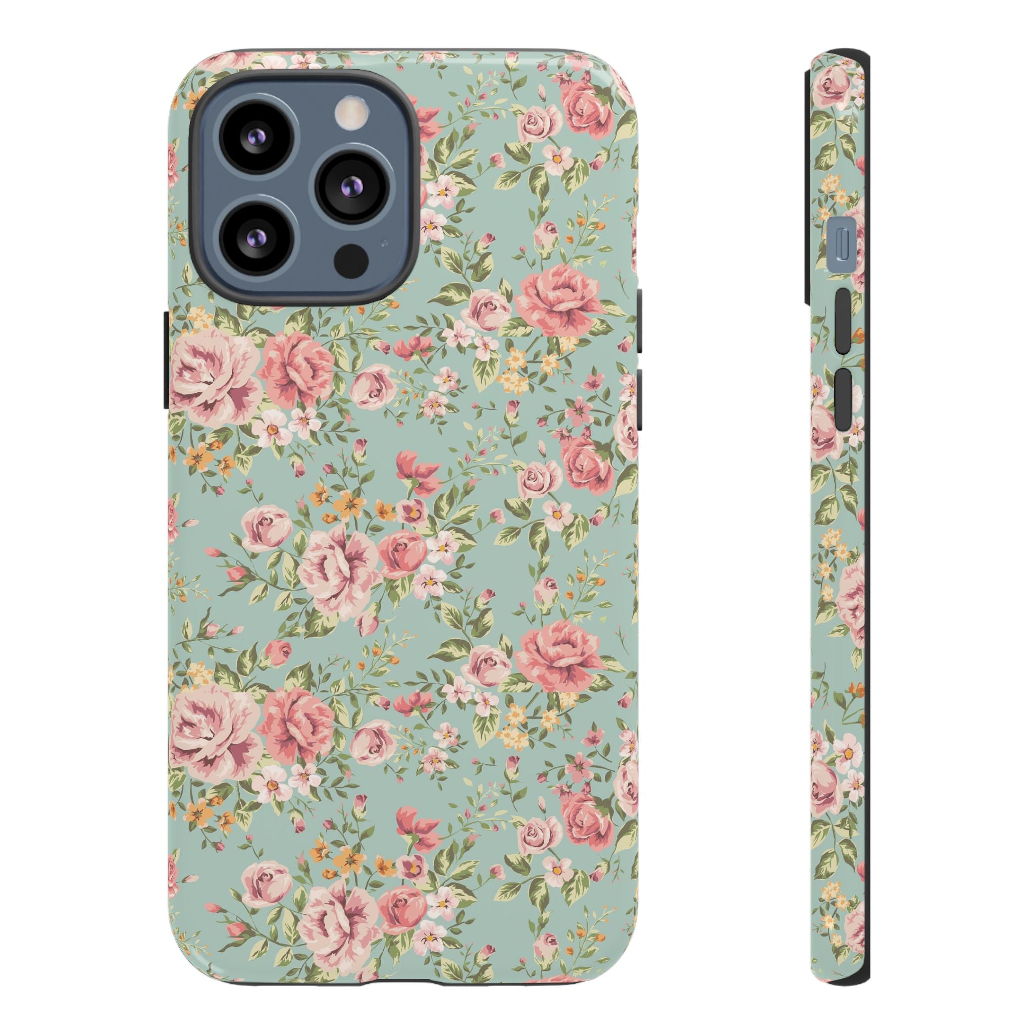 Vintage Pink Rose Floral Phone Case | Tough Case