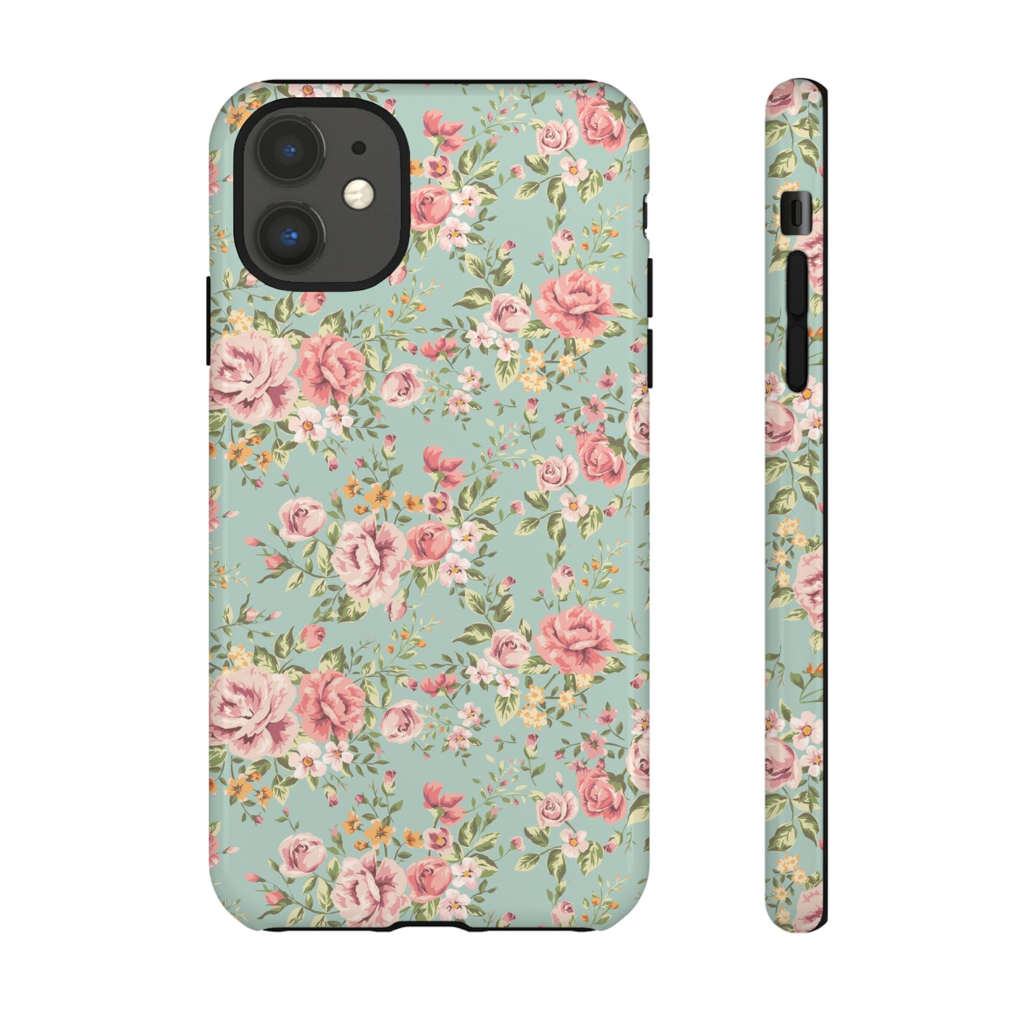 Vintage Pink Rose Floral Phone Case | Tough Case