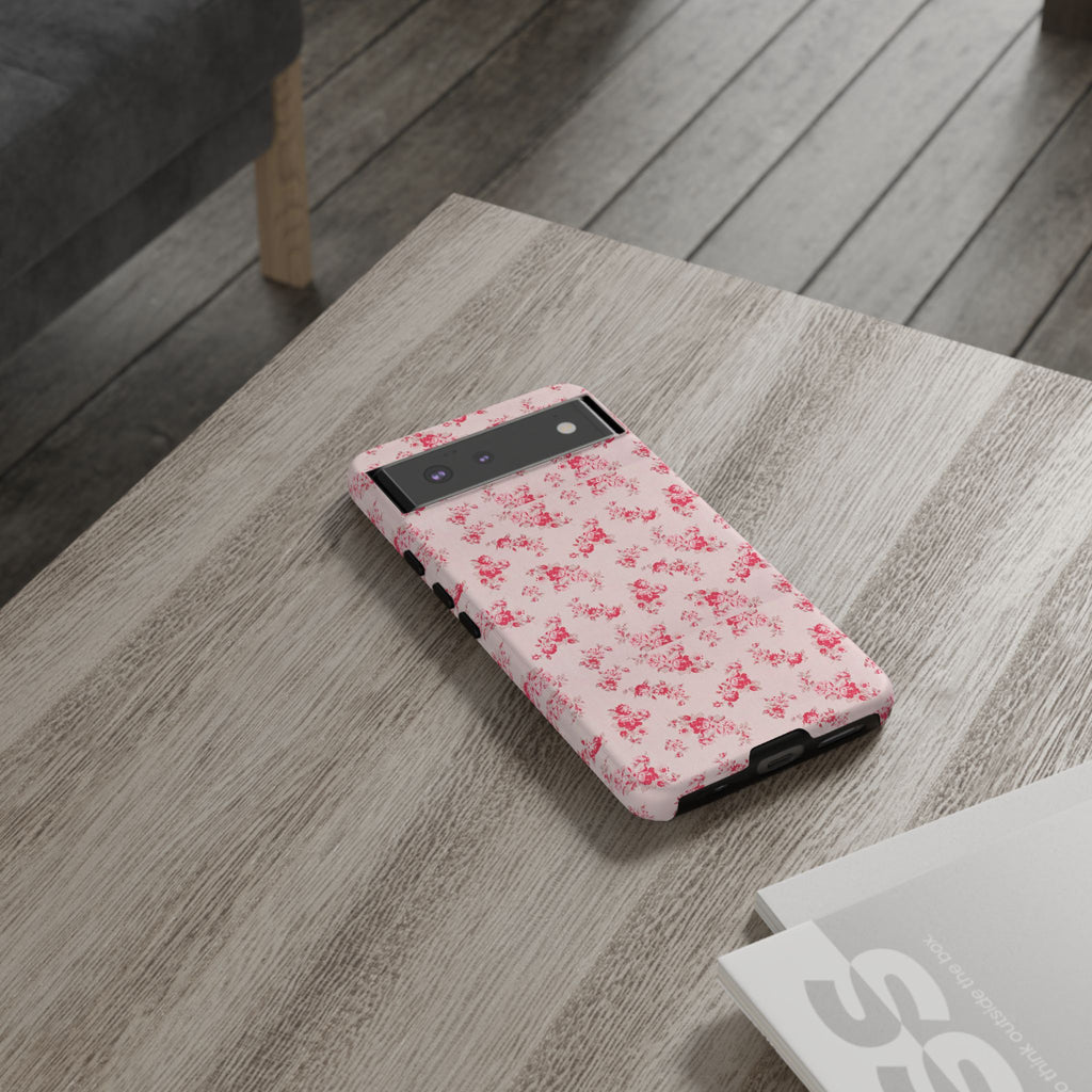 Vintage Floral Pattern Phone Case | Shabby Chic Rose Damask
