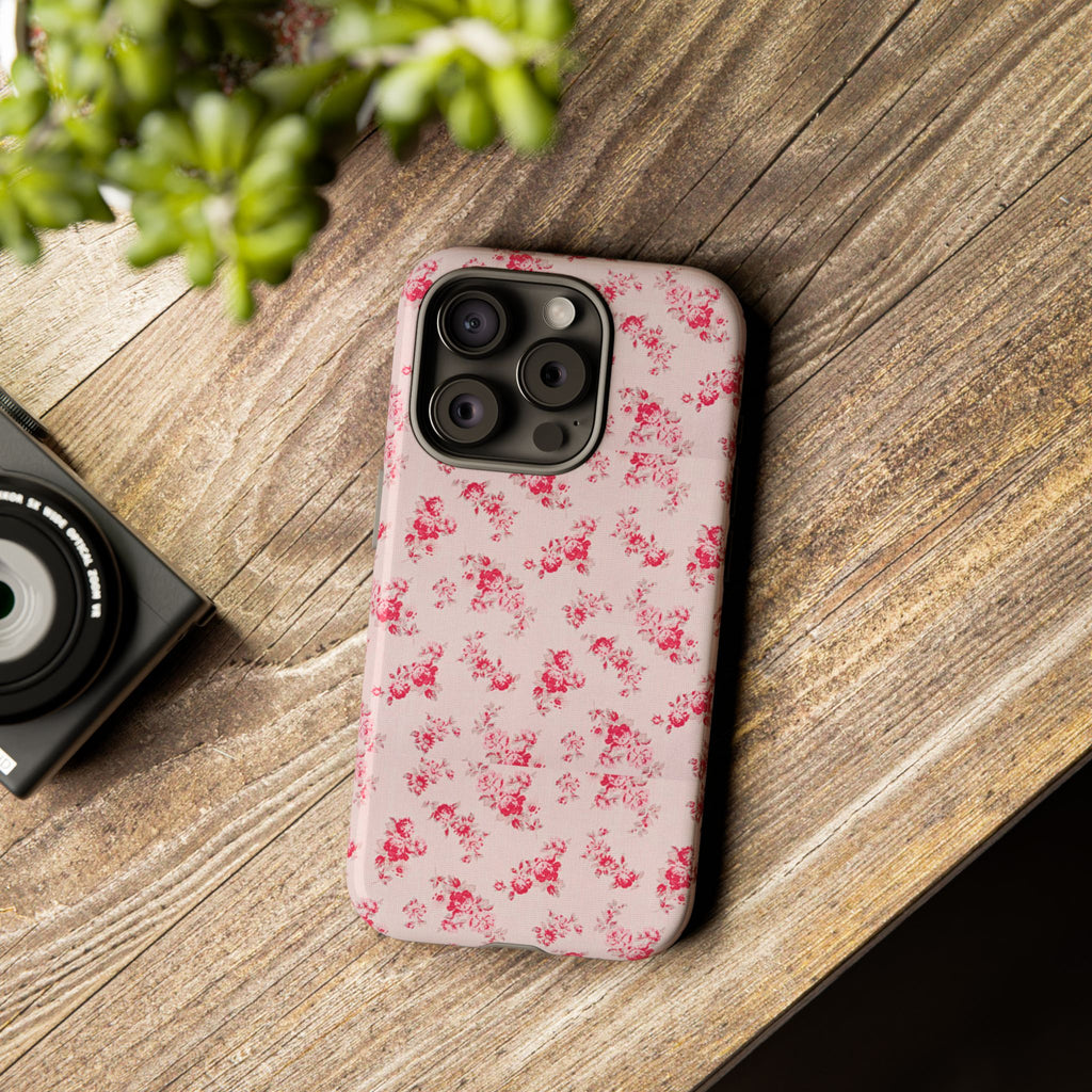 Vintage Floral Pattern Phone Case | Shabby Chic Rose Damask