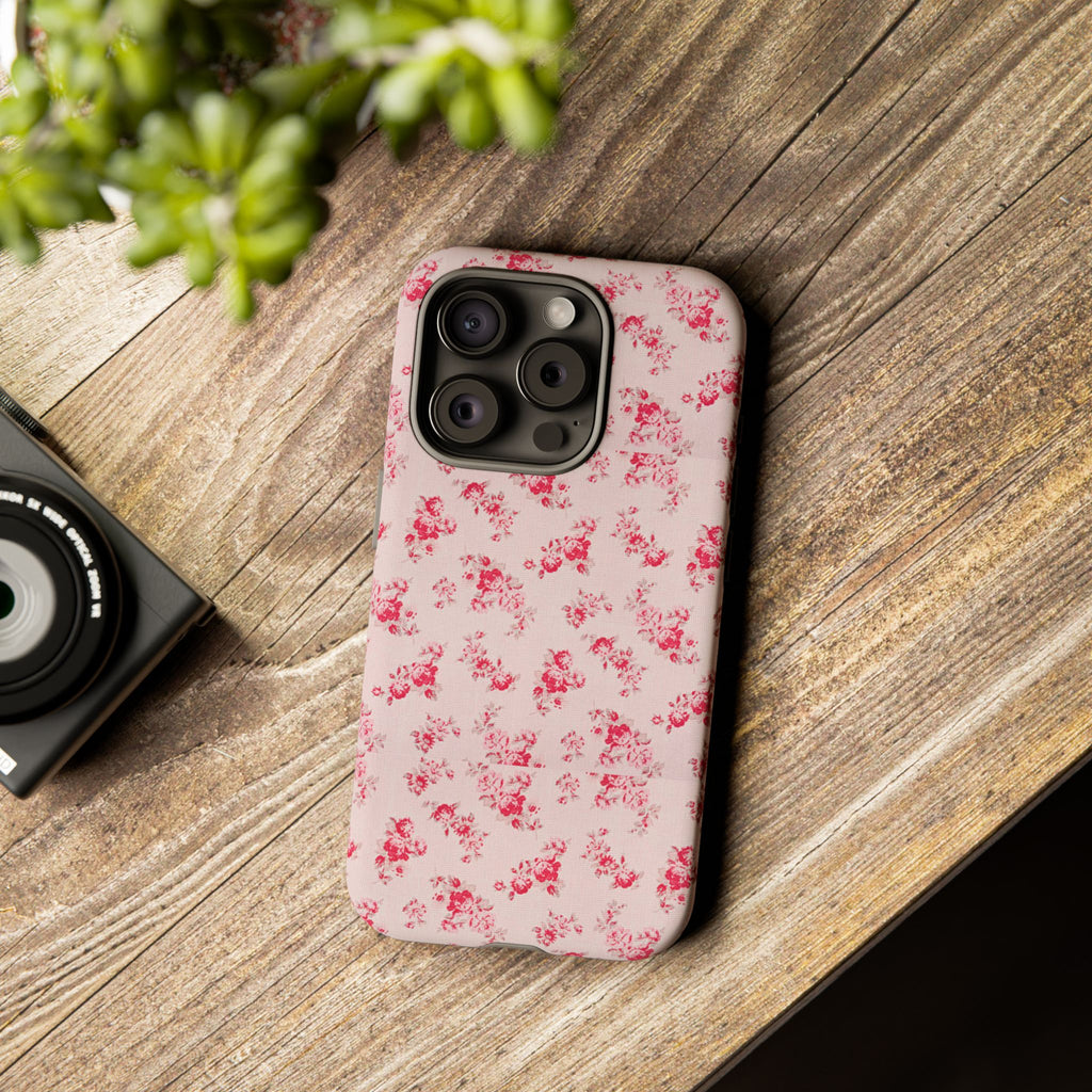 Vintage Floral Pattern Phone Case | Shabby Chic Rose Damask