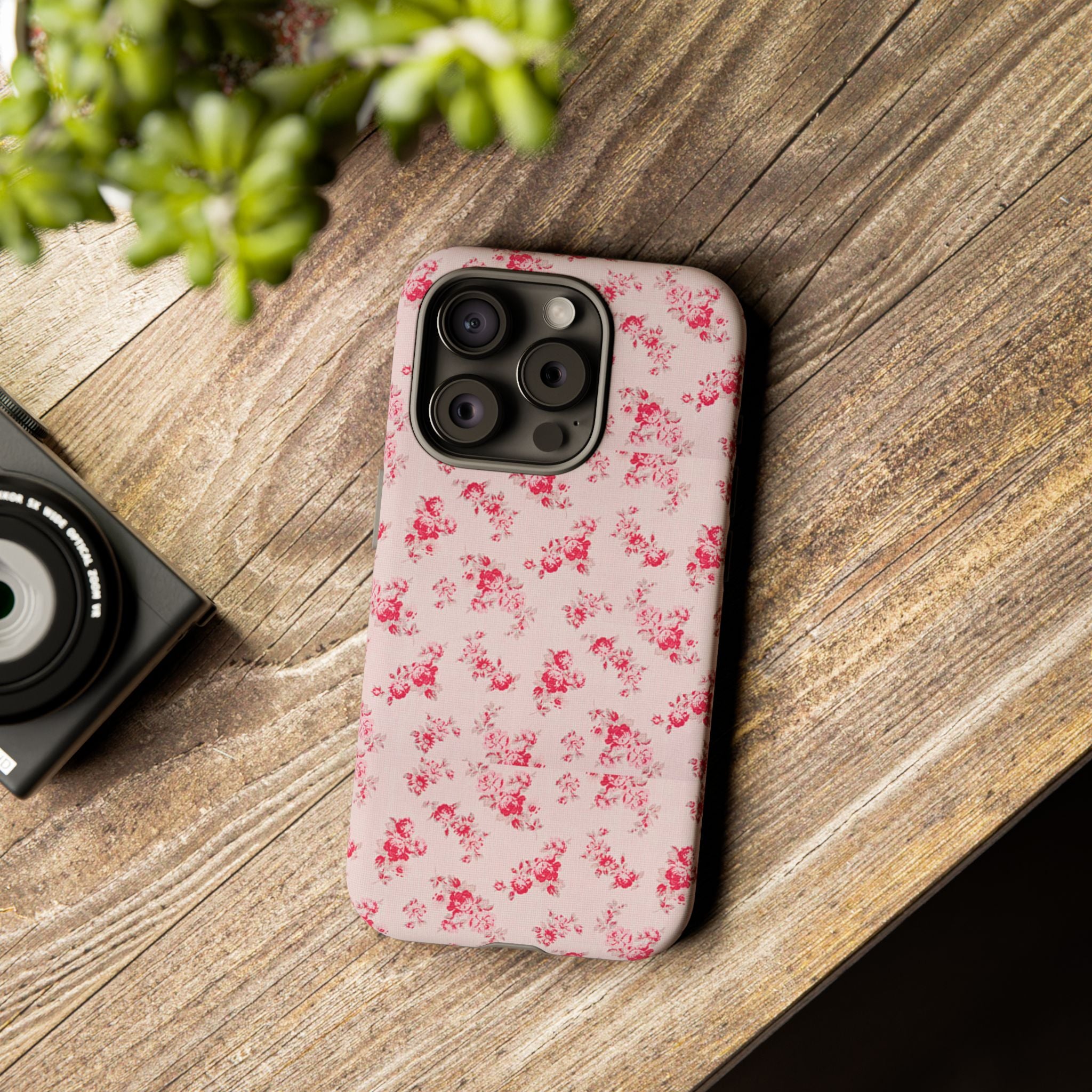 Vintage Floral Pattern Phone Case | Shabby Chic Rose Damask