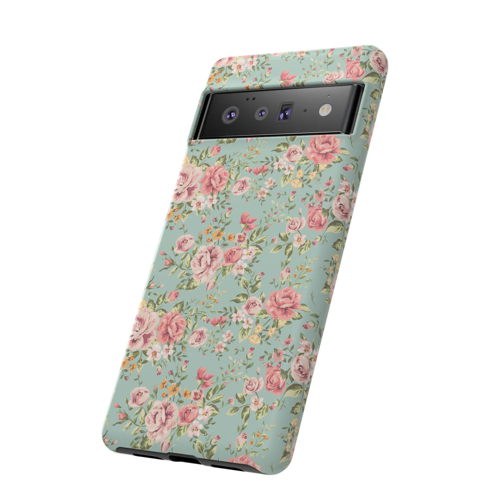Vintage Pink Rose Floral Phone Case | Tough Case