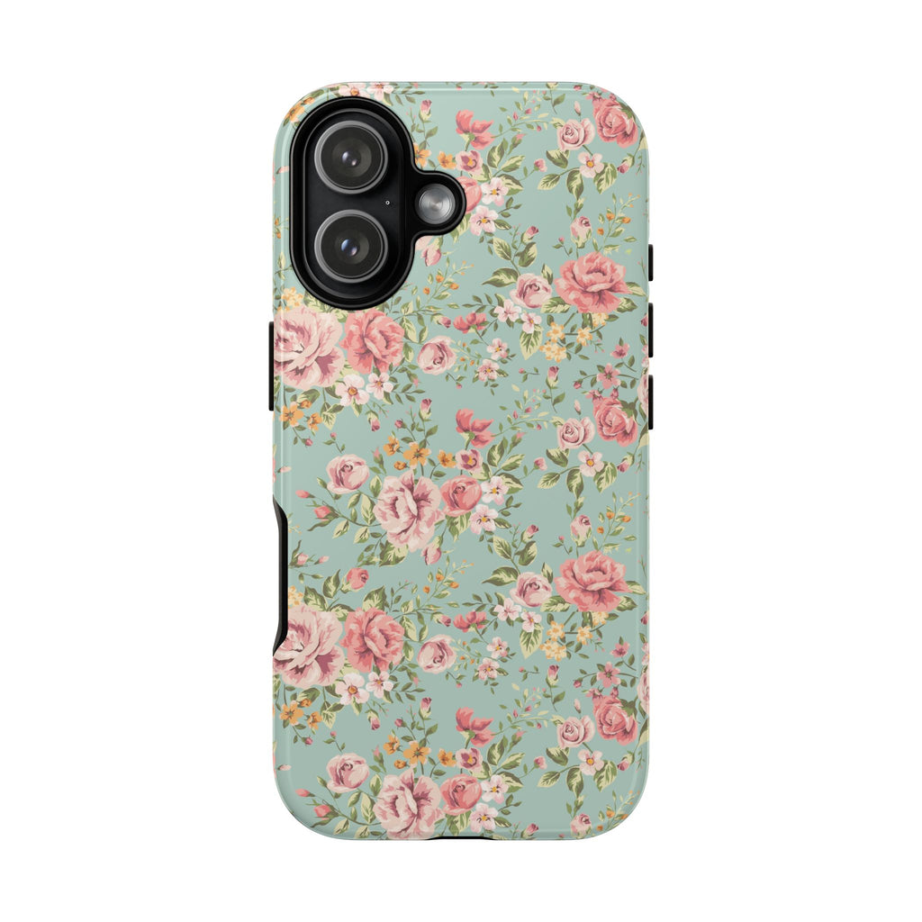 Vintage Pink Rose Floral Phone Case | Tough Case