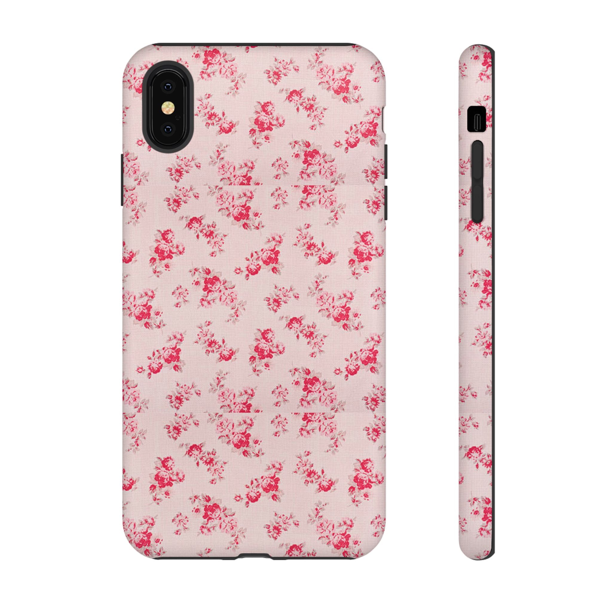 Vintage Floral Pattern Phone Case | Shabby Chic Rose Damask