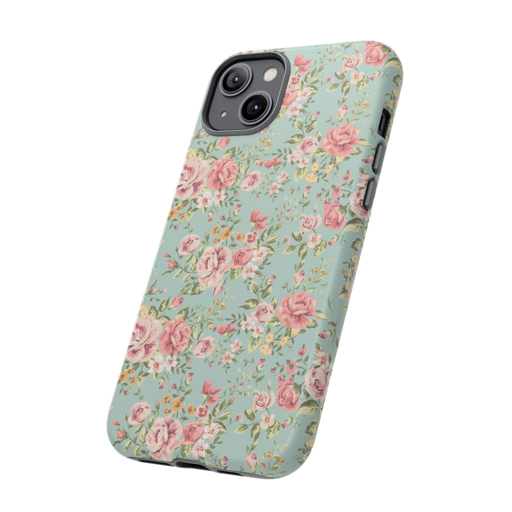 Vintage Pink Rose Floral Phone Case | Tough Case