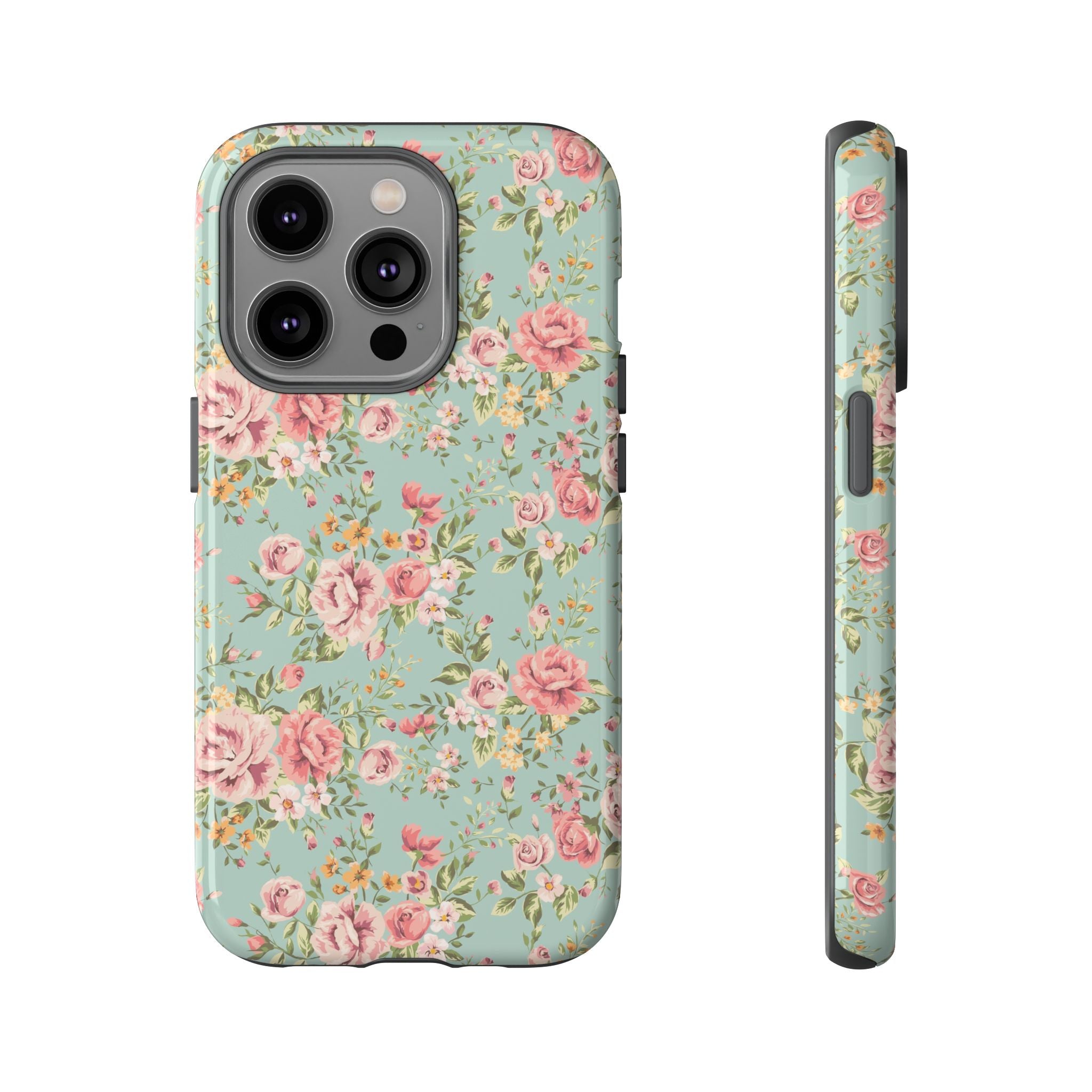 Vintage Pink Rose Floral Phone Case | Tough Case
