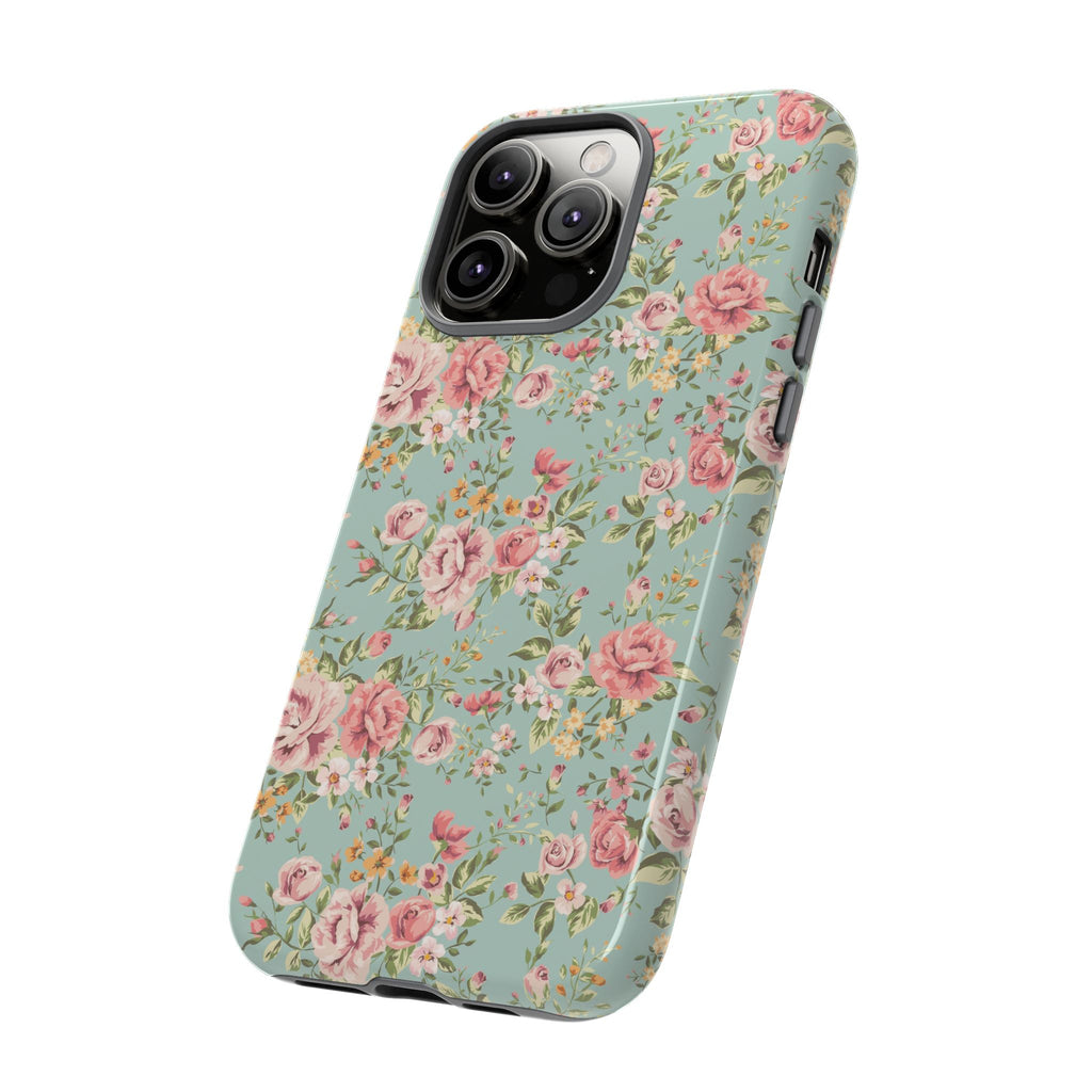 Vintage Pink Rose Floral Phone Case | Tough Case