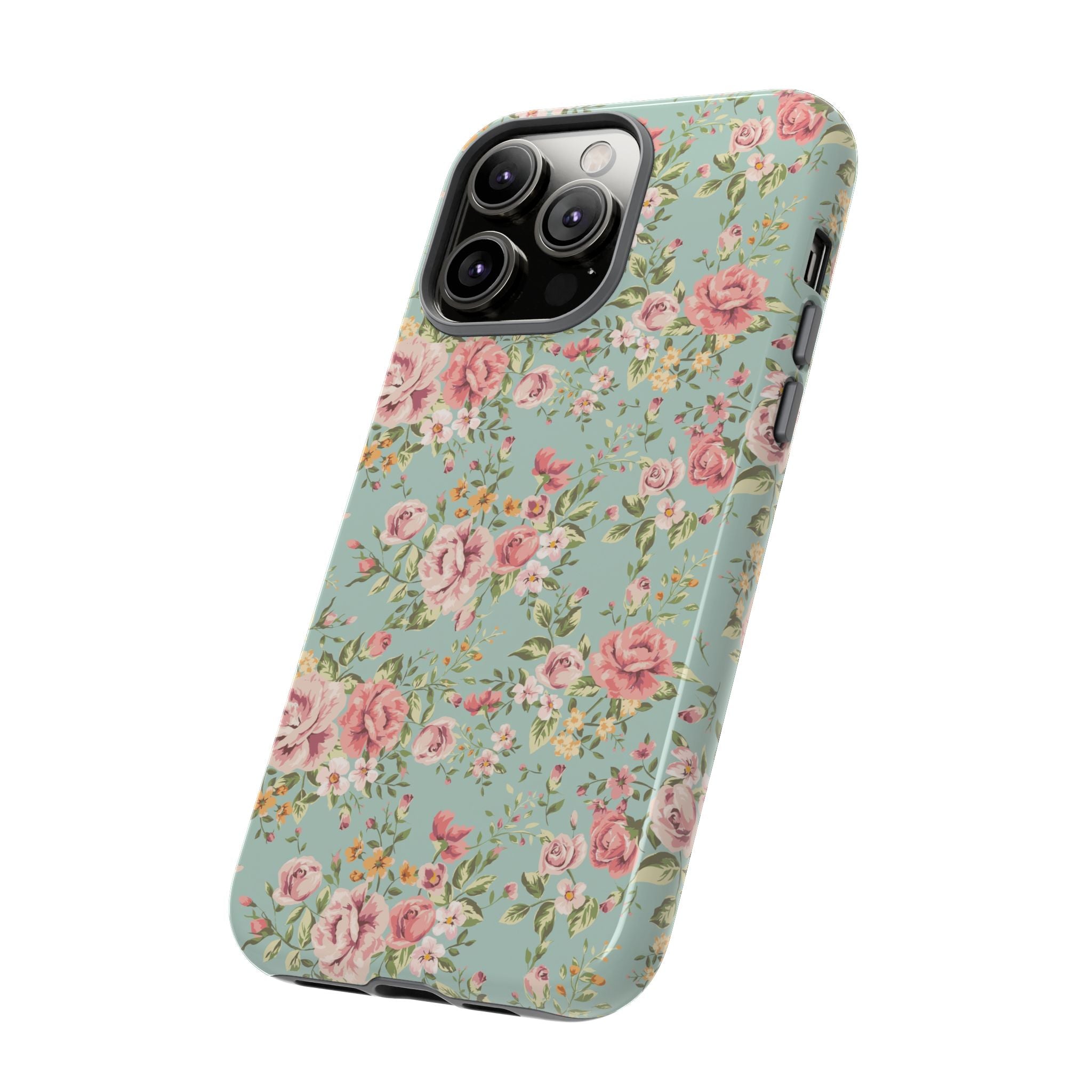 Vintage Pink Rose Floral Phone Case | Tough Case