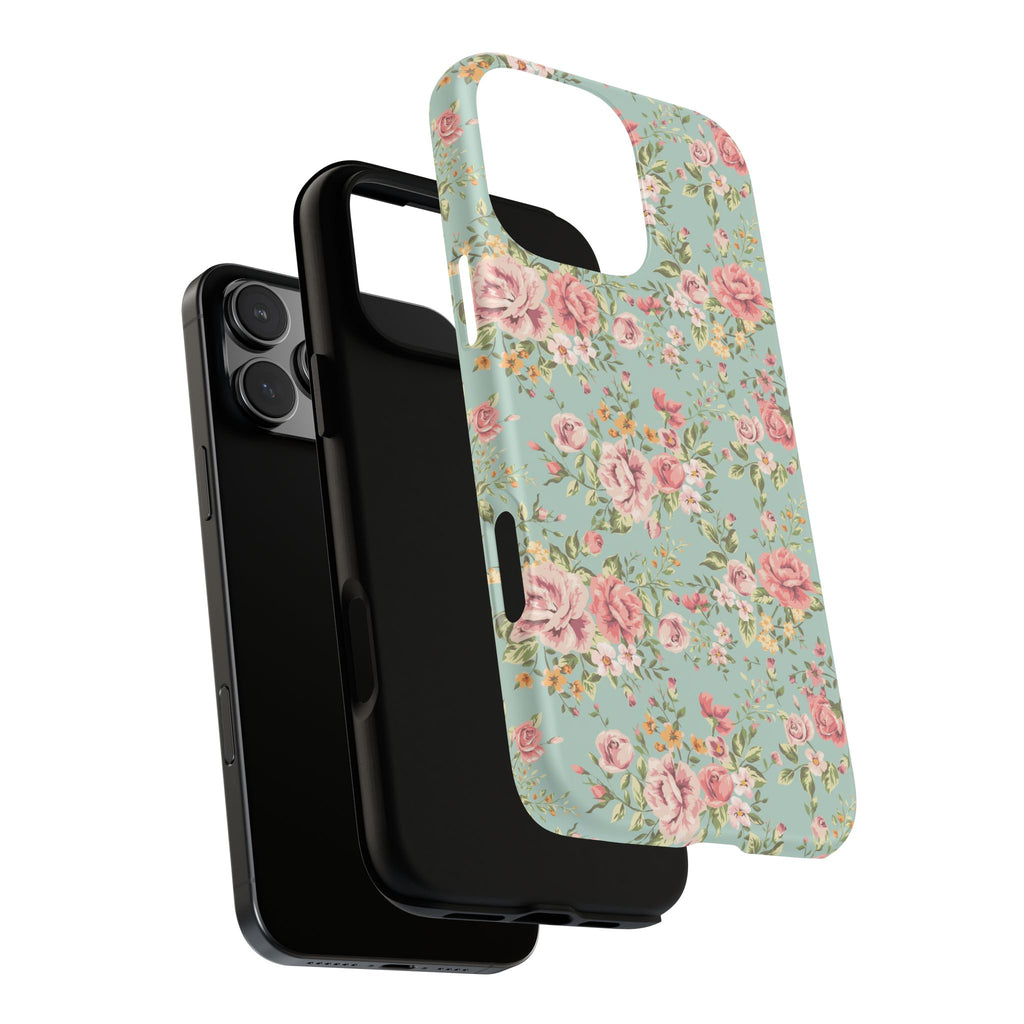 Vintage Pink Rose Floral Phone Case | Tough Case