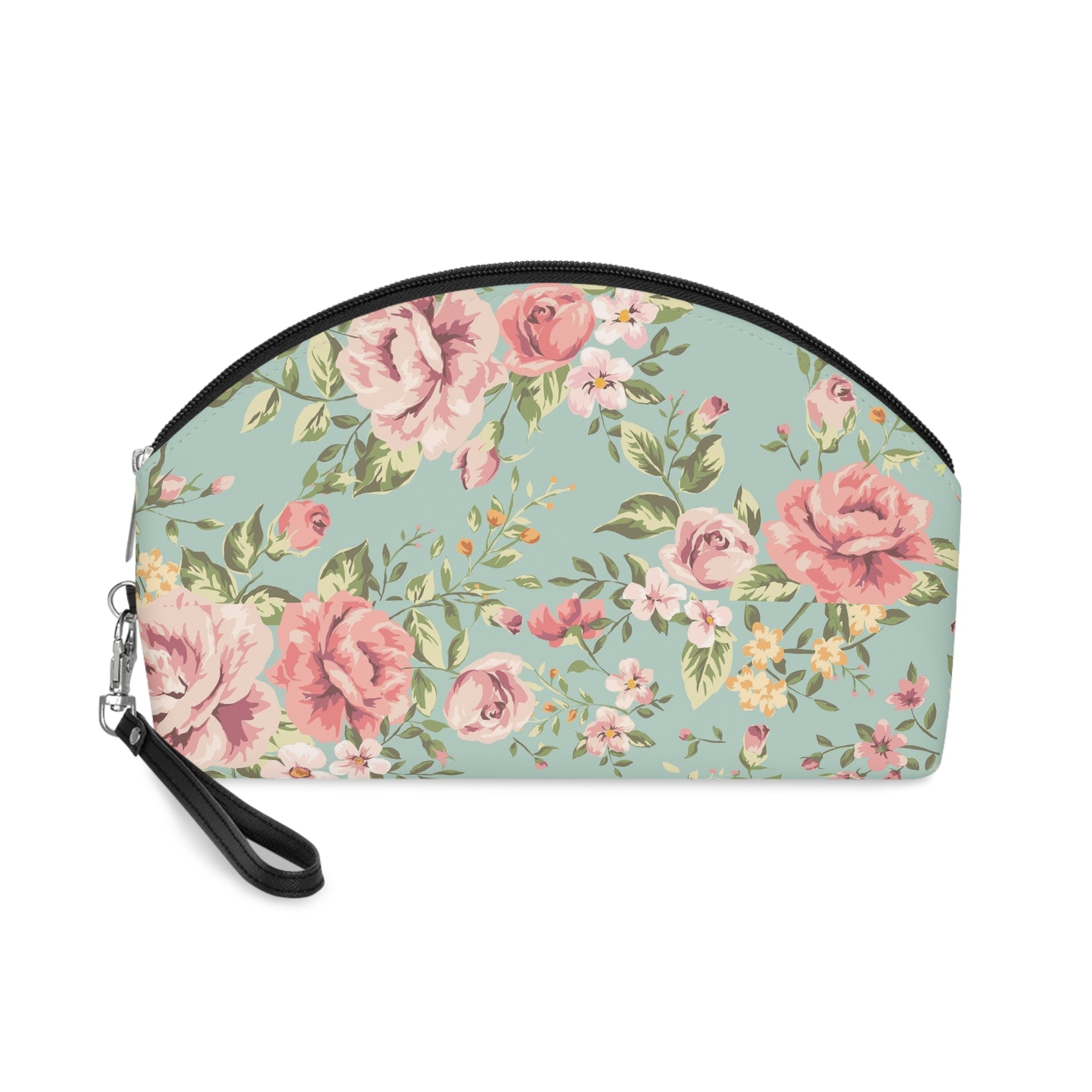 Striped Cosmetic Bag — Blue White Beachy Makeup Pouch