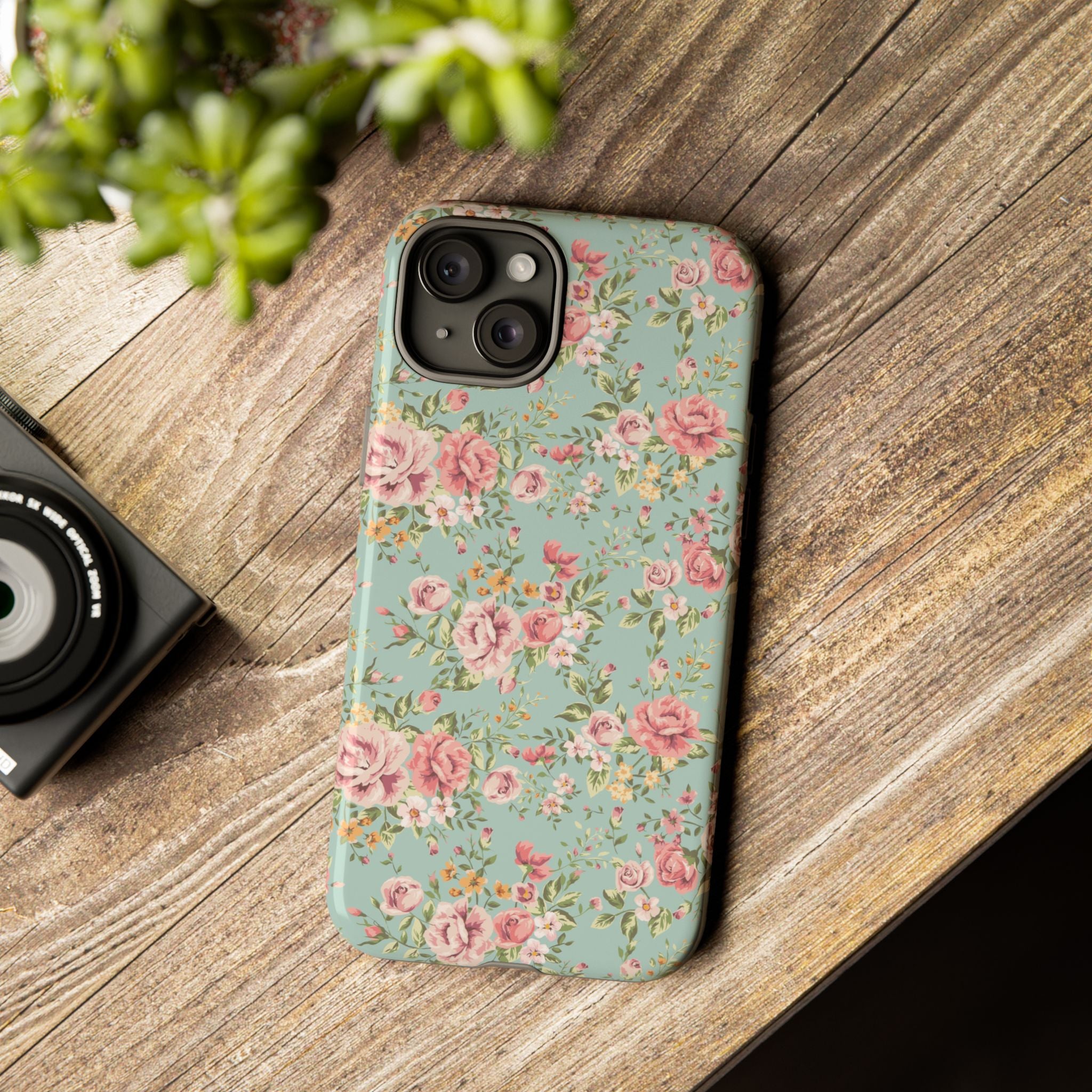 Vintage Pink Rose Floral Phone Case | Tough Case