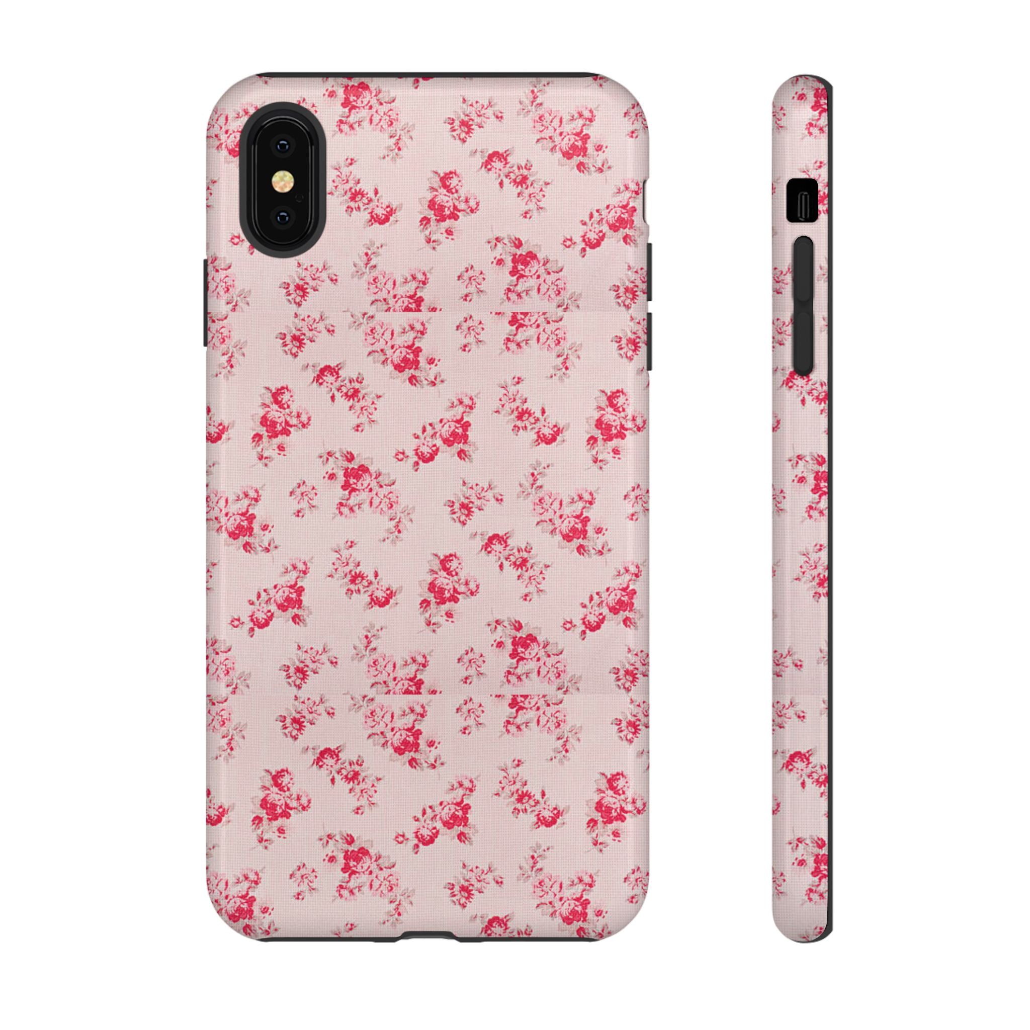 Vintage Floral Pattern Phone Case | Shabby Chic Rose Damask
