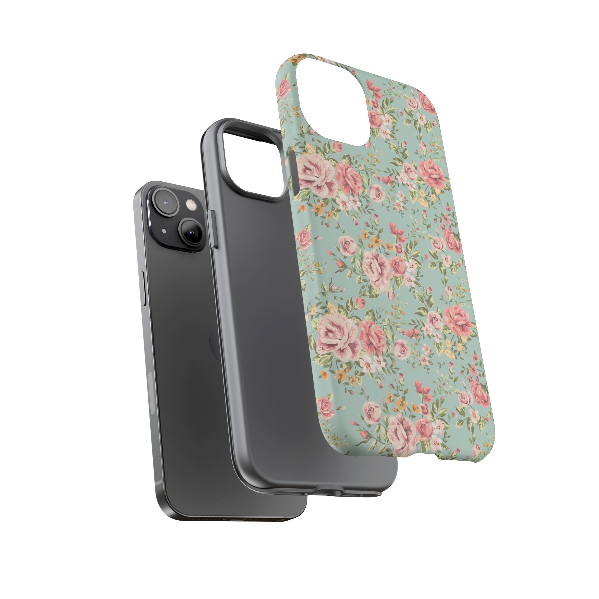 Vintage Pink Rose Floral Phone Case | Tough Case