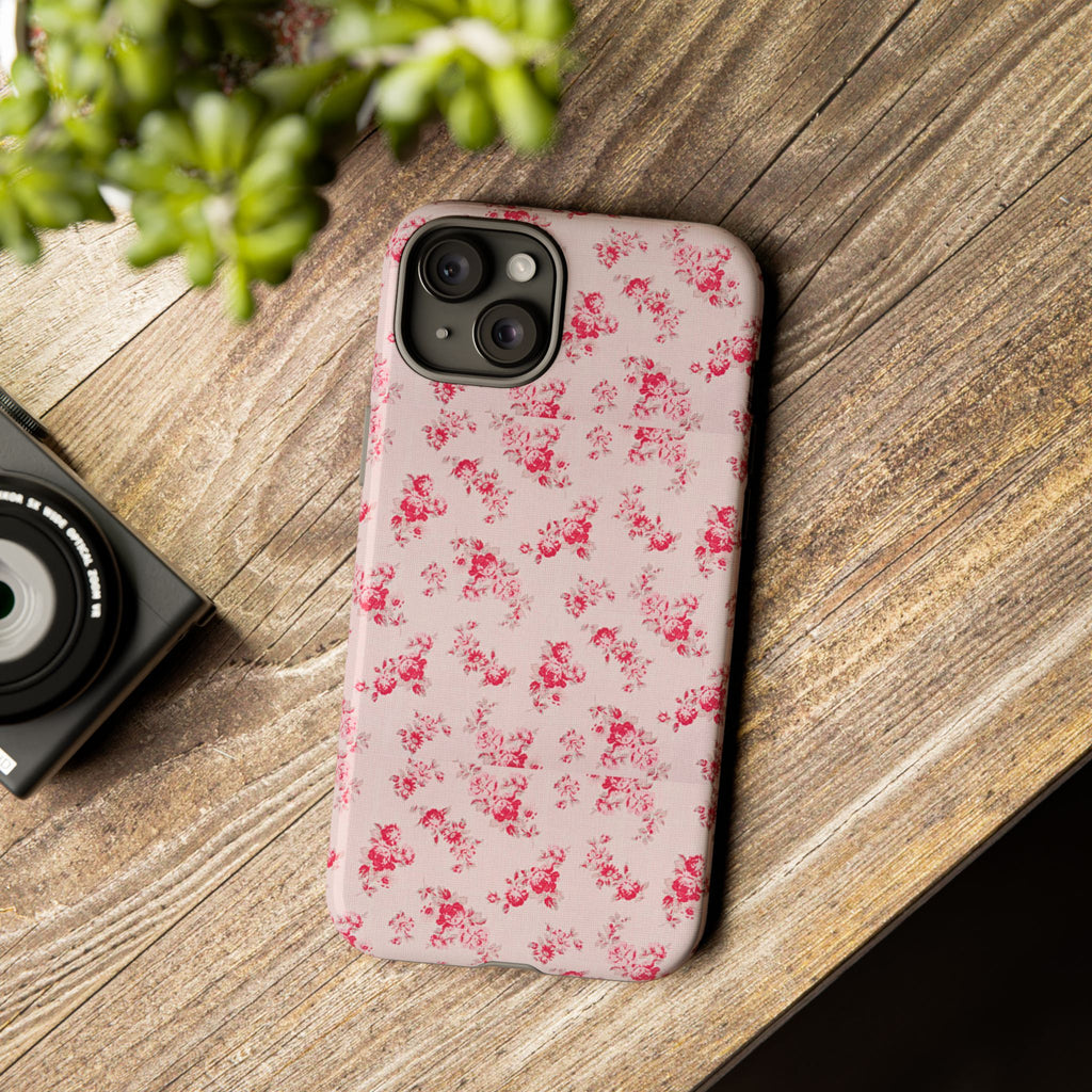 Vintage Floral Pattern Phone Case | Shabby Chic Rose Damask