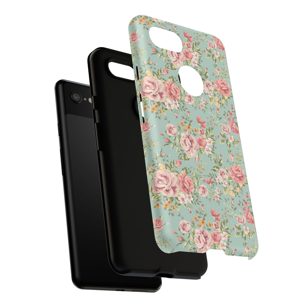 Vintage Pink Rose Floral Phone Case | Tough Case