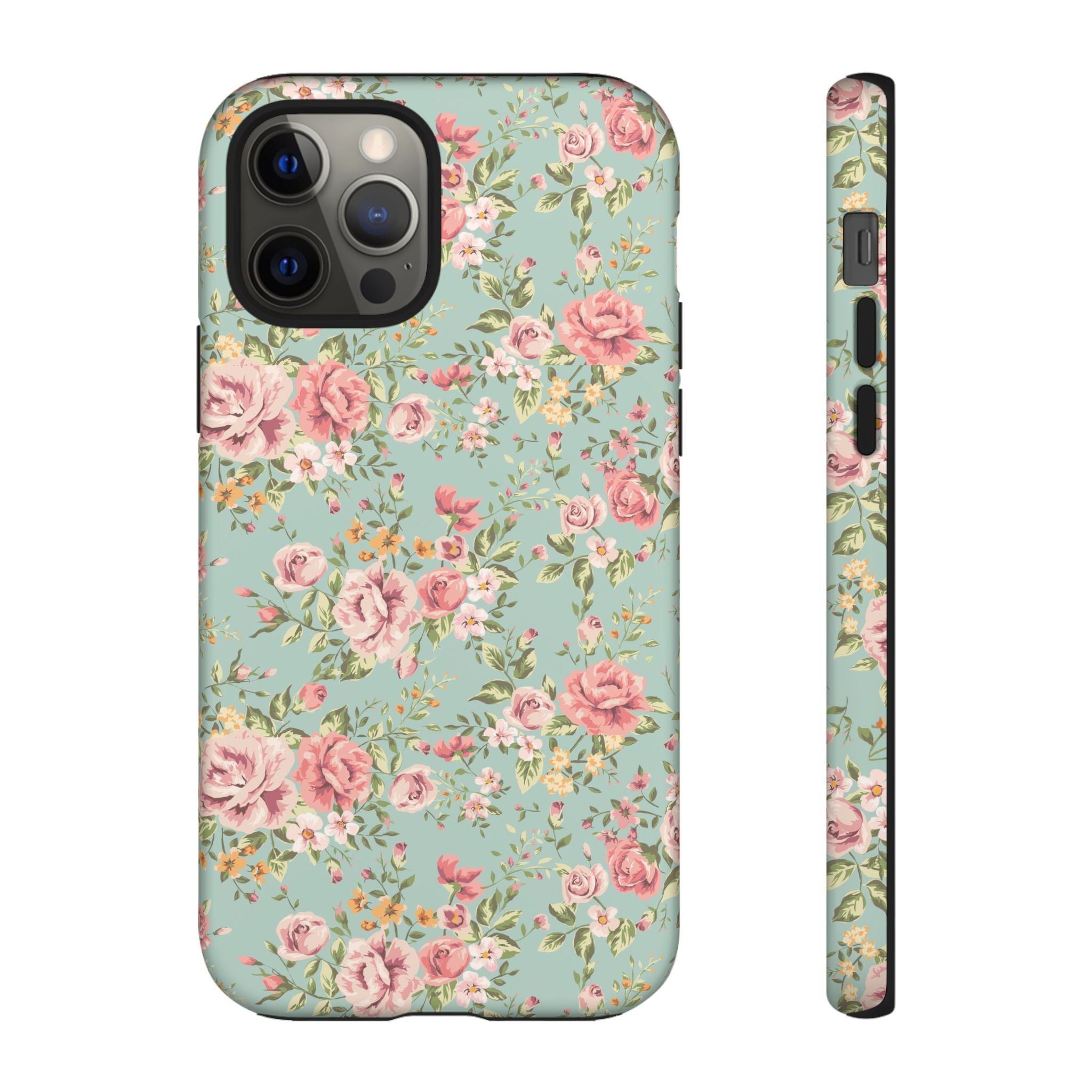 Vintage Pink Rose Floral Phone Case | Tough Case