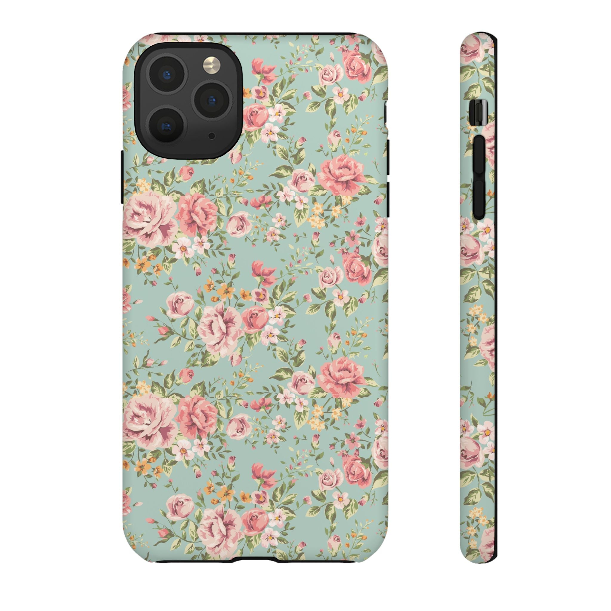 Vintage Pink Rose Floral Phone Case | Tough Case