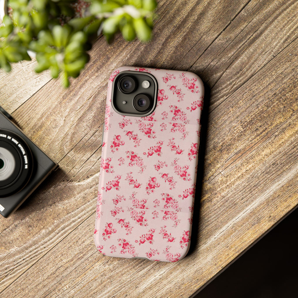 Vintage Floral Pattern Phone Case | Shabby Chic Rose Damask